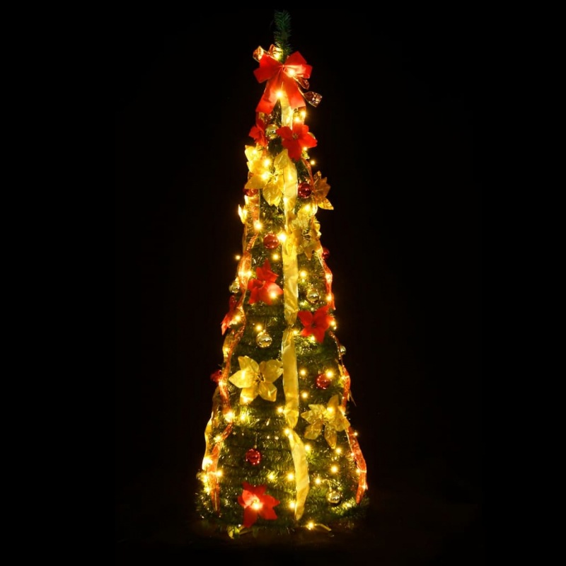 Pop-Up-Weihnachtsbaum Künstlich 150 LEDs Grün 180 cm
