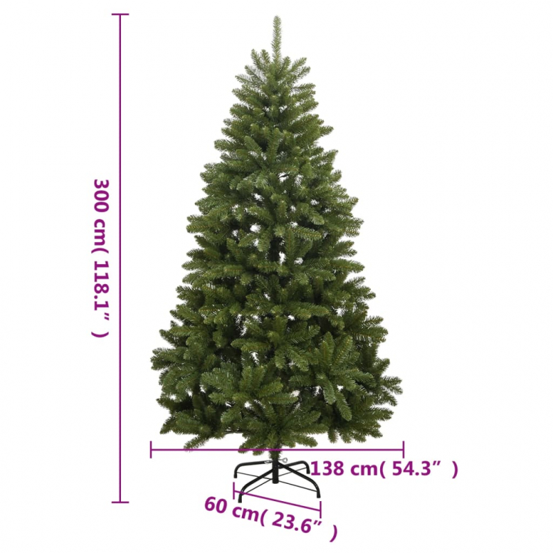 Künstlicher Weihnachtsbaum Klappbar mit Ständer Grün 300 cm