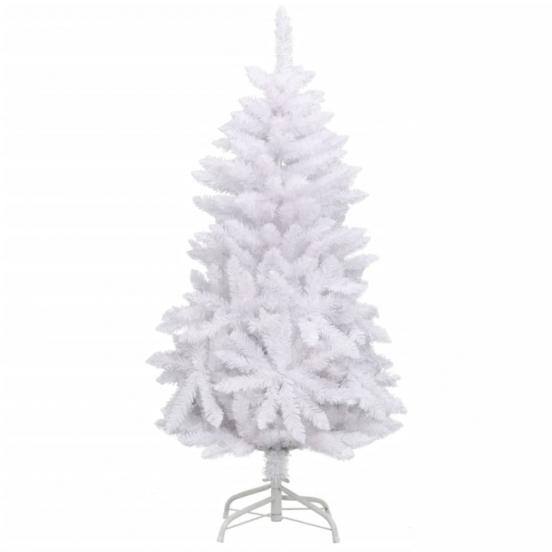 Künstlicher Weihnachtsbaum Klappbar mit Ständer Weiß 120 cm