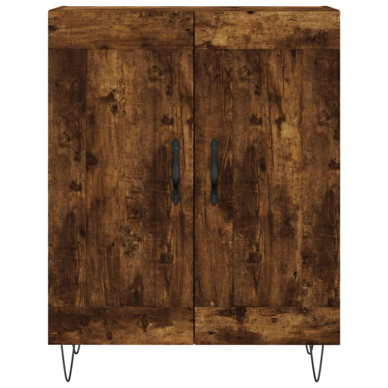 Highboard Räuchereiche 69,5x34x180 cm Holzwerkstoff