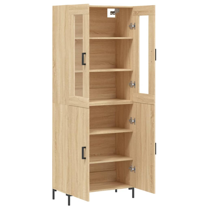 Highboard Sonoma-Eiche 69,5x34x180 cm Holzwerkstoff