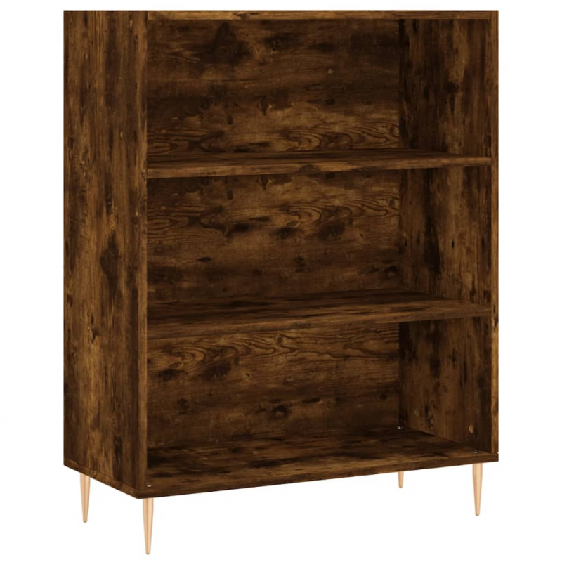 Highboard Räuchereiche 69,5x34x180 cm Holzwerkstoff