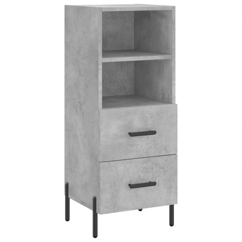 Highboard Betongrau 34,5x34x180 cm Holzwerkstoff