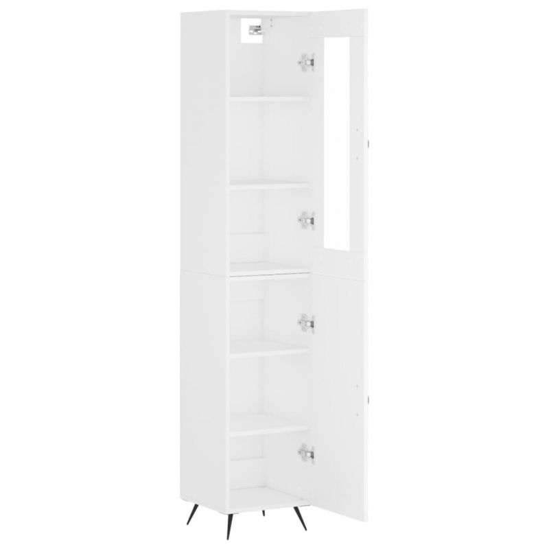 Highboard Weiß 34,5x34x180 cm Holzwerkstoff
