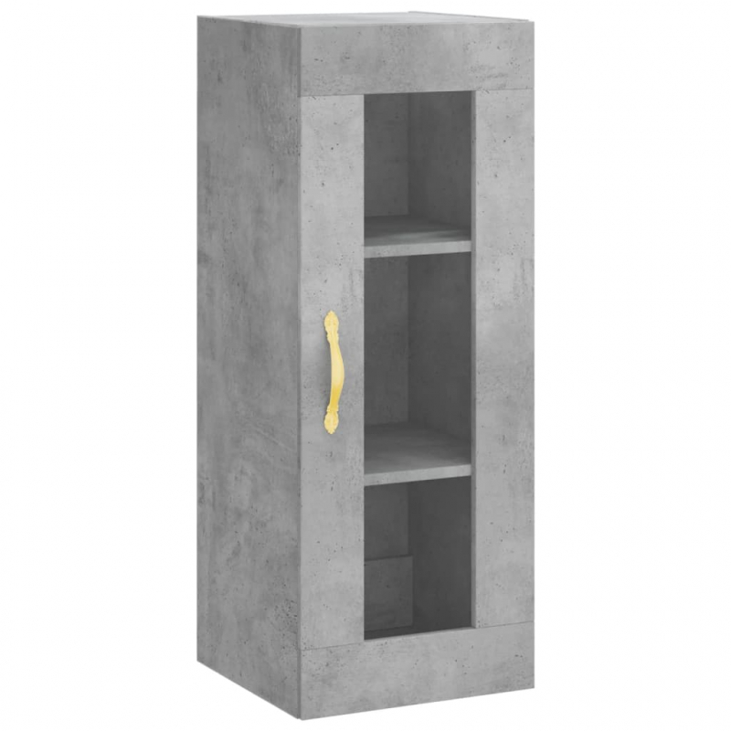 Highboard Betongrau 34,5x34x180 cm Holzwerkstoff