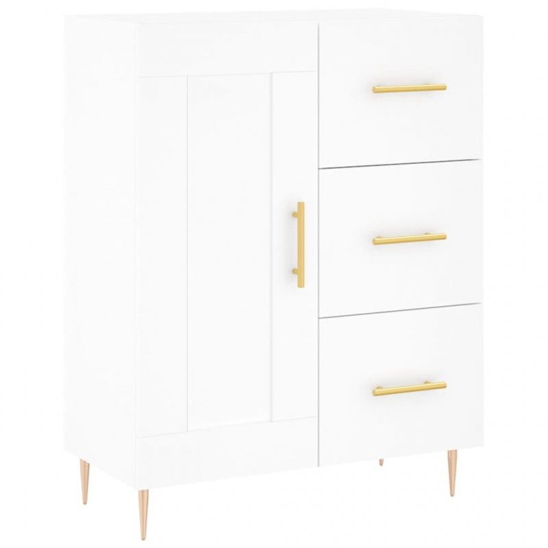 Highboard Weiß 69,5x34x180 cm Holzwerkstoff