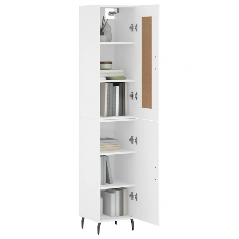 Highboard Weiß 34,5x34x180 cm Holzwerkstoff