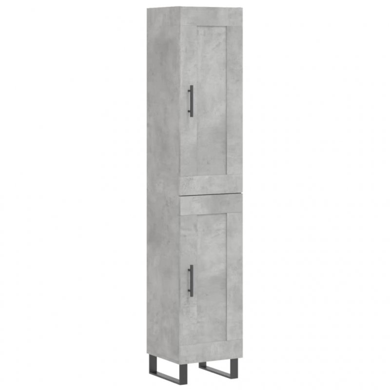 Highboard Betongrau 34,5x34x180 cm Holzwerkstoff