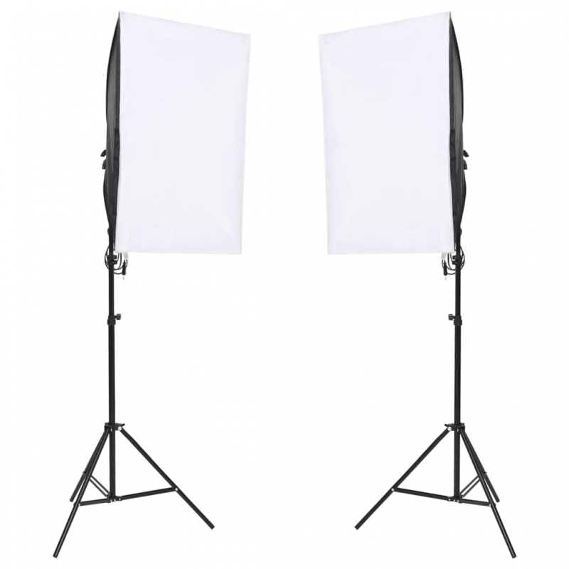 Fotostudio-Set mit Leuchten, Hintergrund und Reflektor