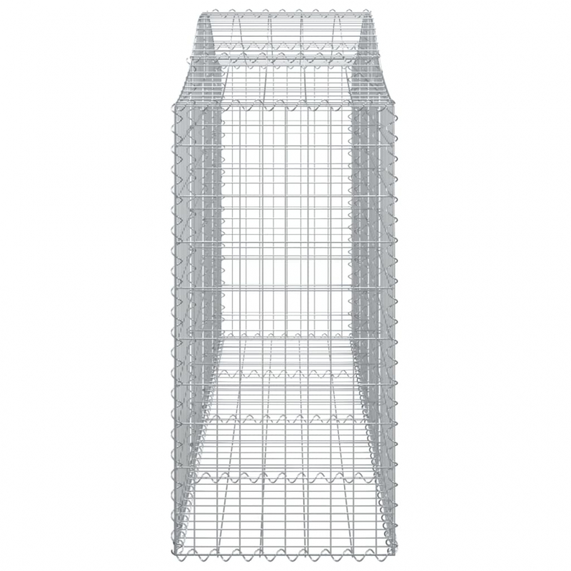 Gabionen mit Hochbogen 8 Stk. 200x50x100/120cm Verzinktes Eisen