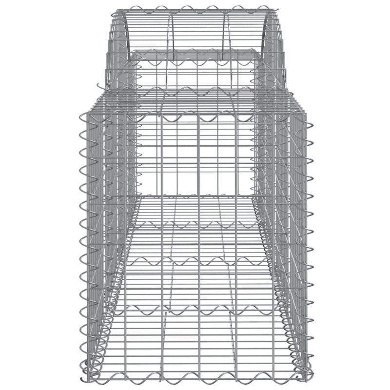 Gabionen mit Hochbogen 7 Stk. 200x50x60/80 cm Verzinktes Eisen