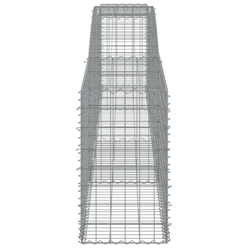 Gabionen mit Hochbogen 4 Stk. 400x50x80/100cm Verzinktes Eisen