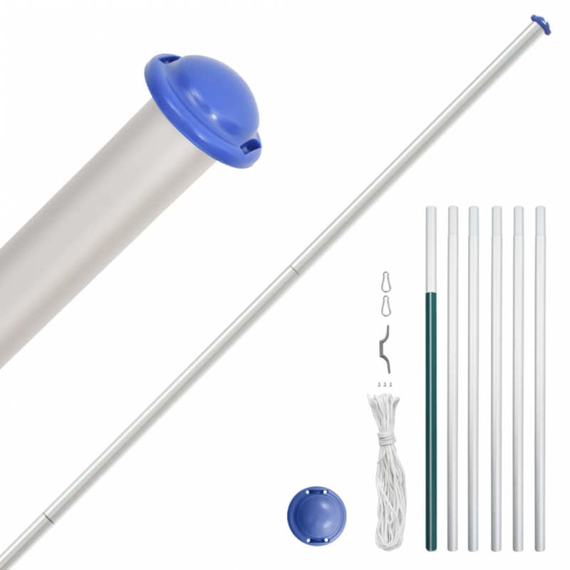 Flagge der Vereinigten Staaten mit Mast 6,23 m Aluminium