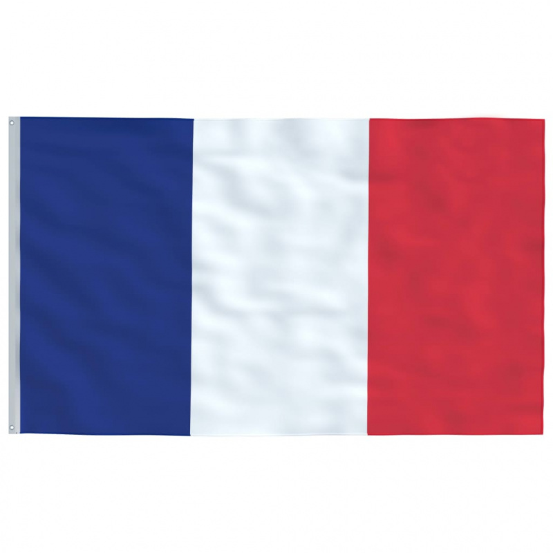 Flagge Frankreichs mit Mast 5,55 m Aluminium