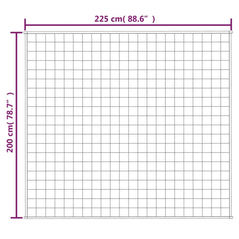 Gewichtsdecke Grau 200x225 cm 9 kg Stoff