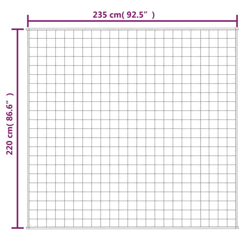 Gewichtsdecke Grau 220x235 cm 11 kg Stoff