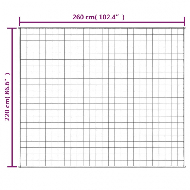 Gewichtsdecke Grau 220x260 cm 11 kg Stoff