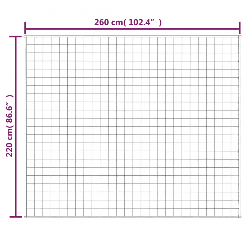 Gewichtsdecke Grau 220x260 cm 15 kg Stoff