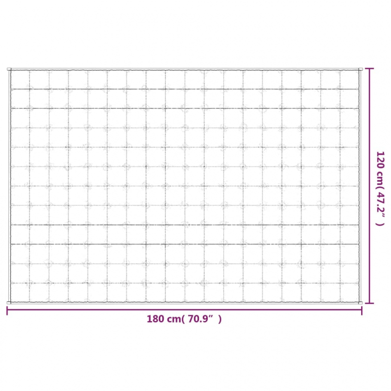 Gewichtsdecke Hellcreme 120x180 cm 5 kg Stoff