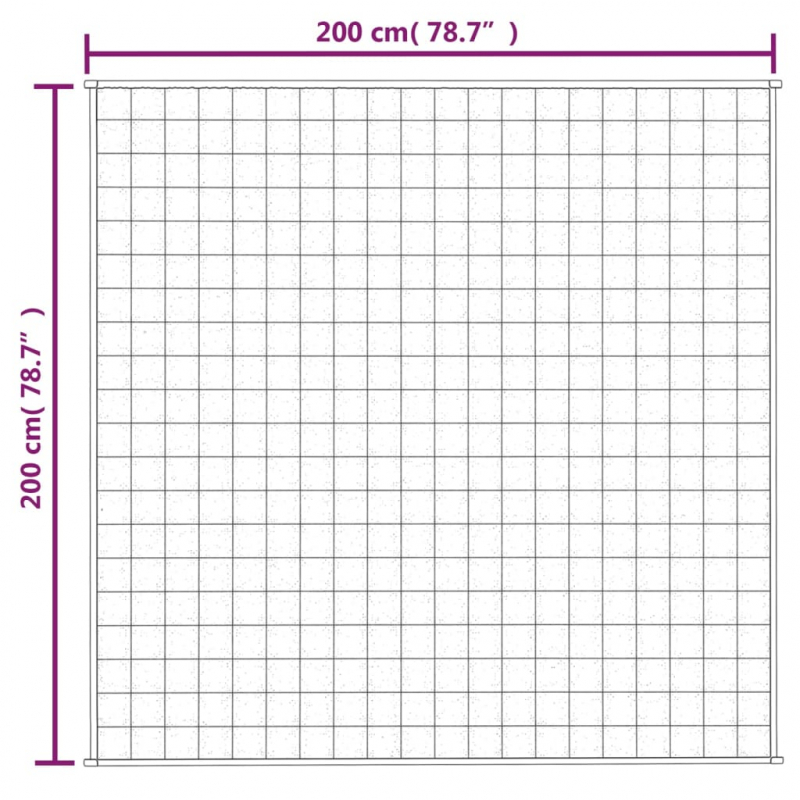 Gewichtsdecke Hellcreme 200x200 cm 9 kg Stoff