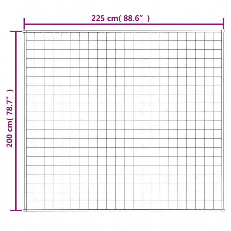 Gewichtsdecke Blau 200x225 cm 9 kg Stoff