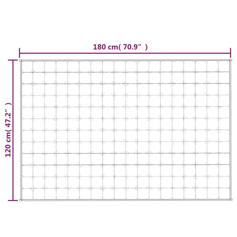 Gewichtsdecke Hellcreme 120x180 cm 5 kg Stoff