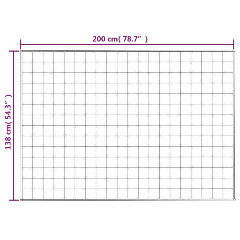 Gewichtsdecke Hellcreme 138x200 cm 6 kg Stoff