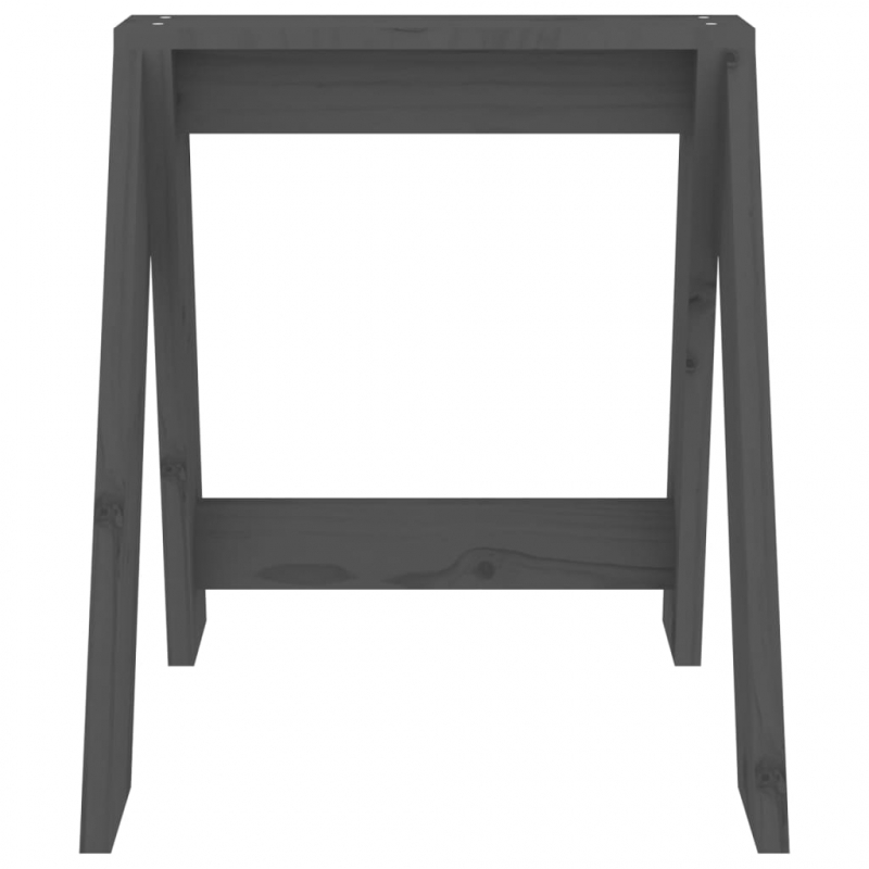 Hocker 2 Stk. Grau 40x40x45 cm Massivholz Kiefer