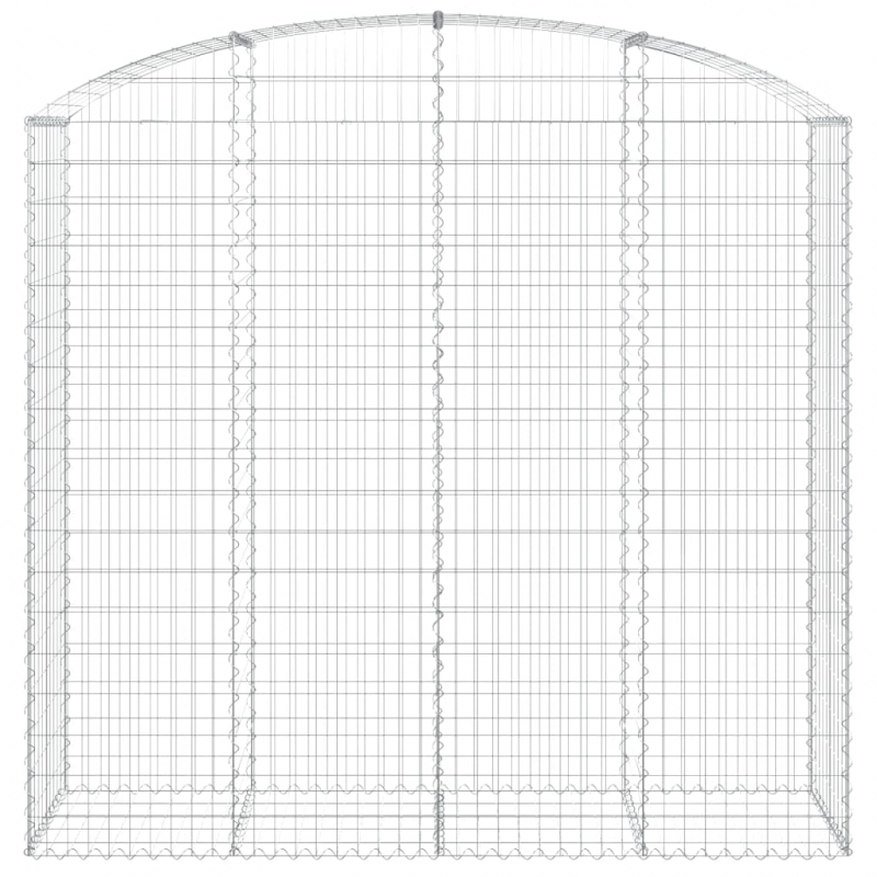 Gabione mit Hochbogen 200x50x180/200 cm Verzinktes Eisen