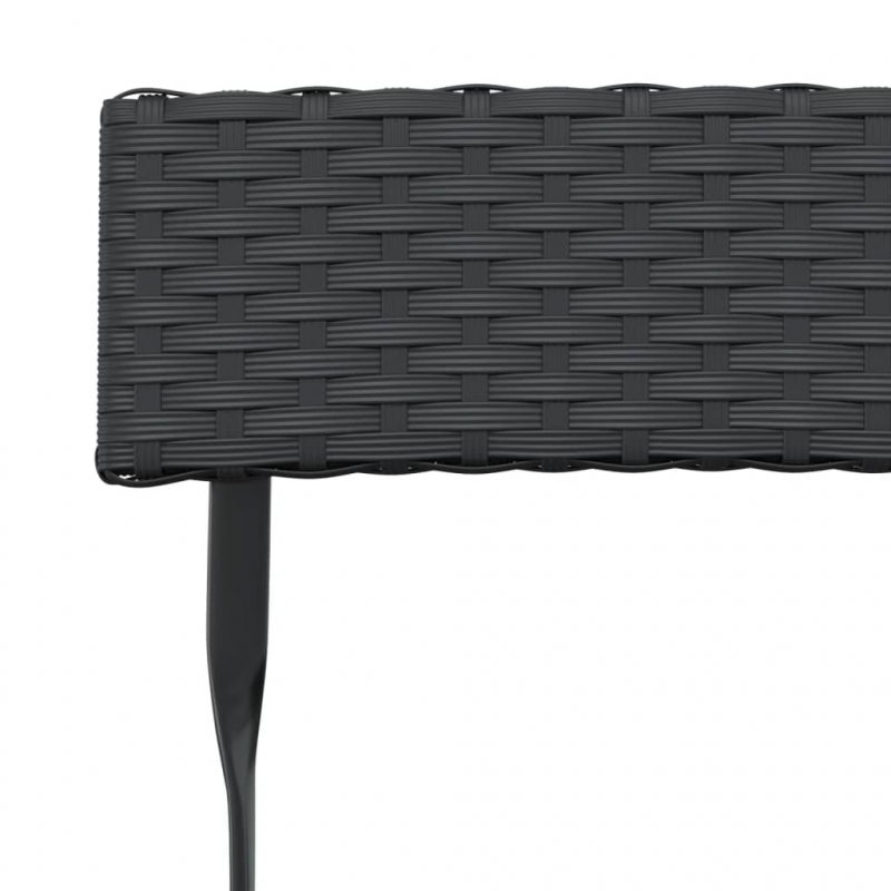 Bistrostühle 6 Stk. Klappbar Schwarz Poly Rattan und Stahl