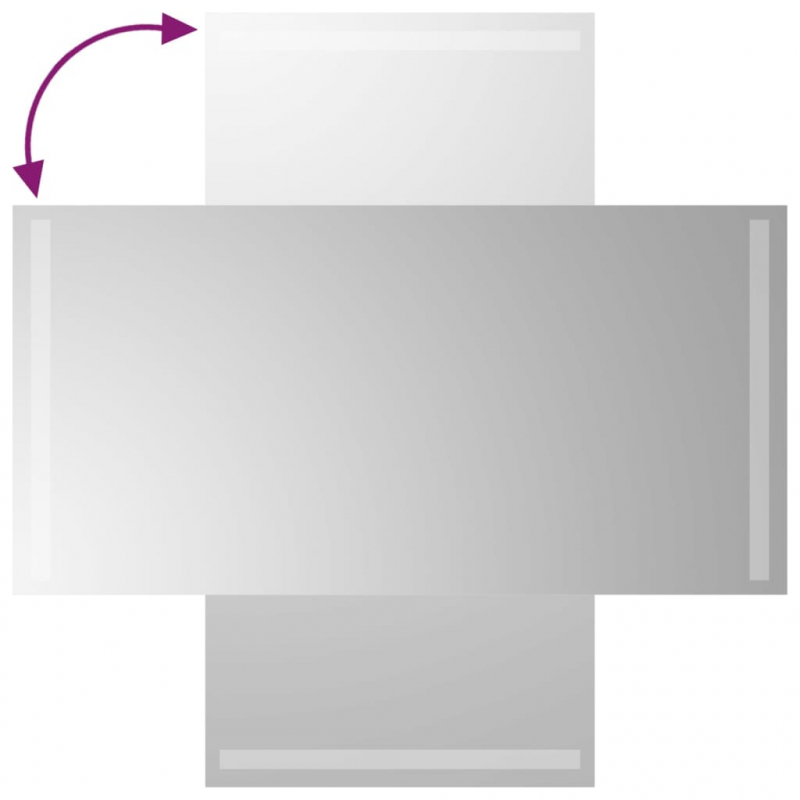 LED-Badspiegel 40x80 cm