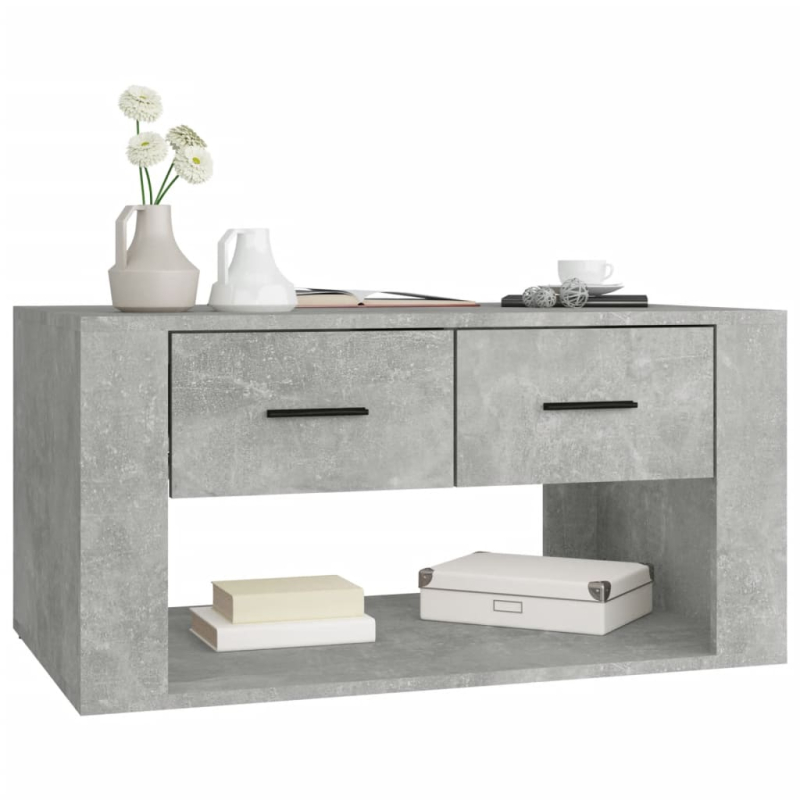 Couchtisch Betongrau 80x50x40 cm Holzwerkstoff