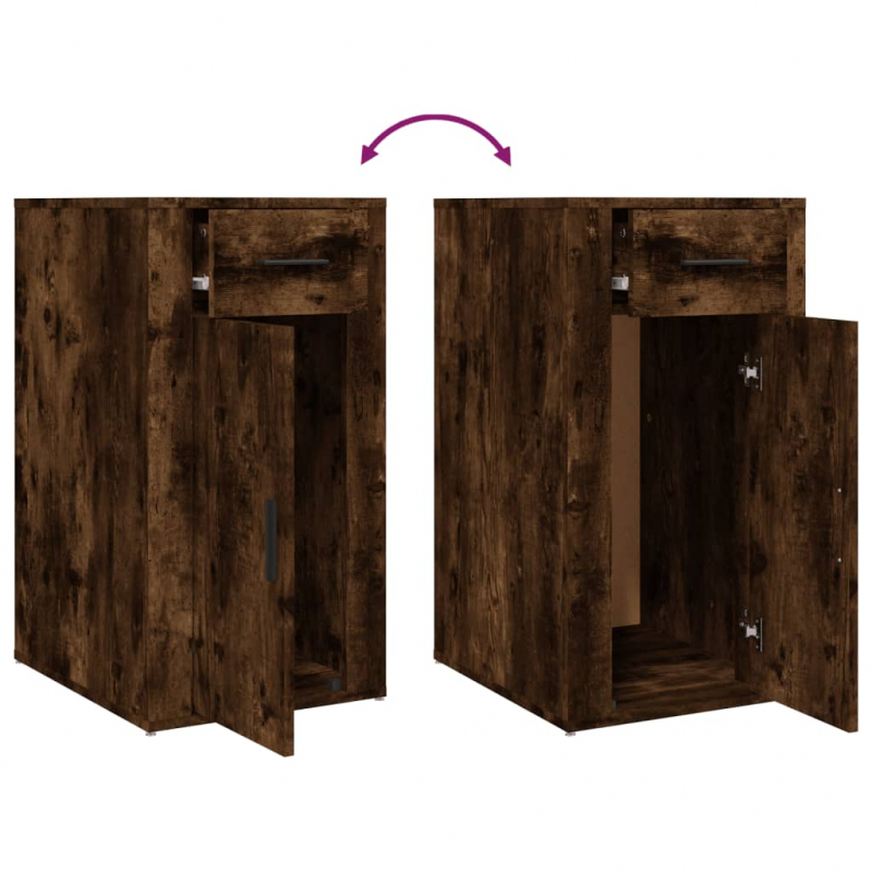 Büroschrank Räuchereiche 40x49x75 cm Holzwerkstoff