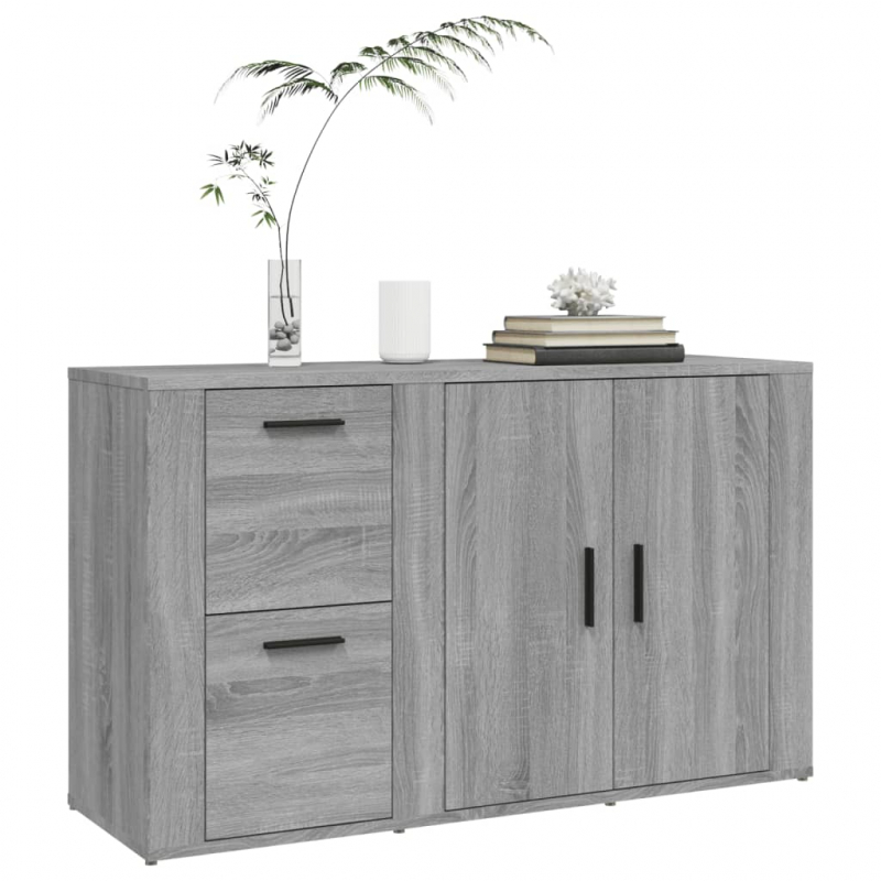 Sideboard Grau Sonoma 100x33x59,5 cm Holzwerkstoff
