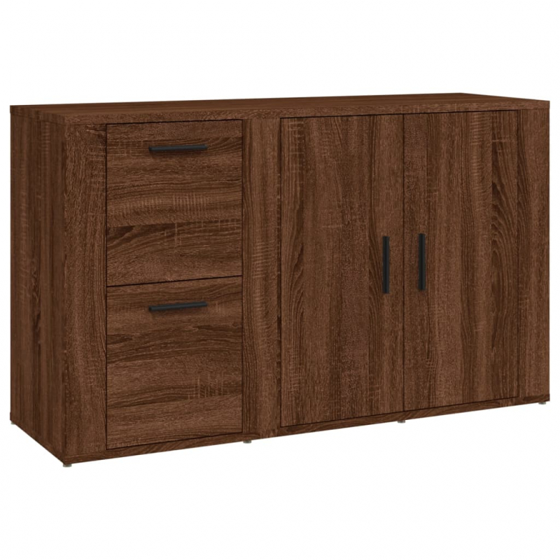 Sideboard Braun Eichen-Optik 100x33x59,5 cm Holzwerkstoff