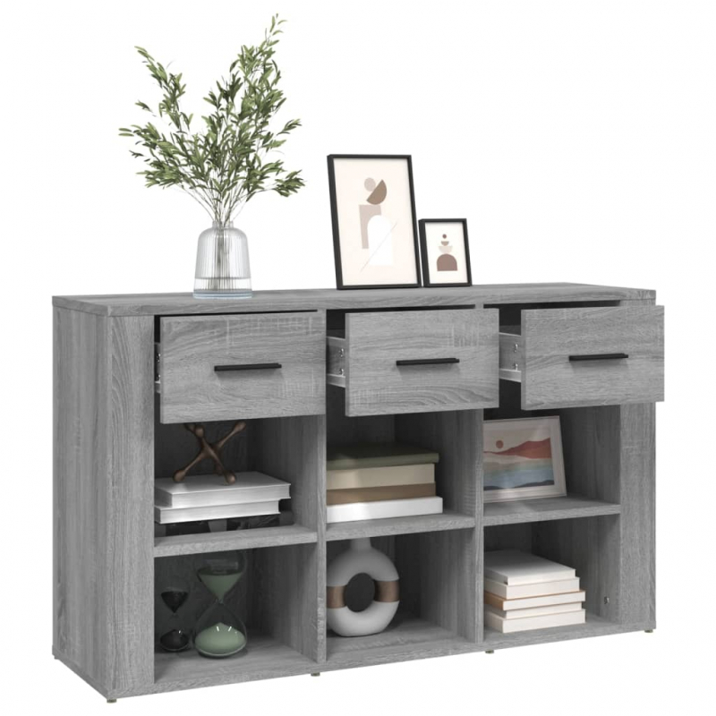 Sideboard Grau Sonoma 100x30x59,5 cm Holzwerkstoff