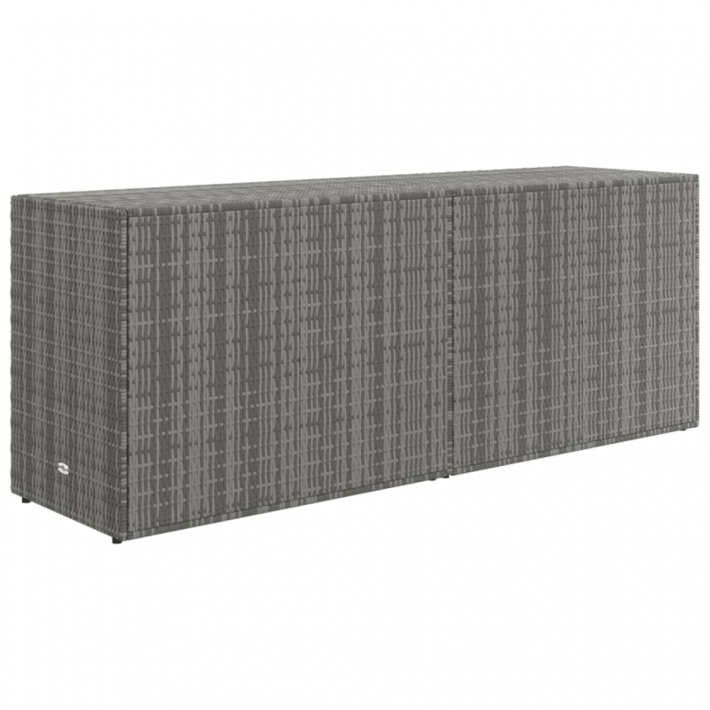 Gartenschrank Grau 198x55,5x80 cm Poly Rattan