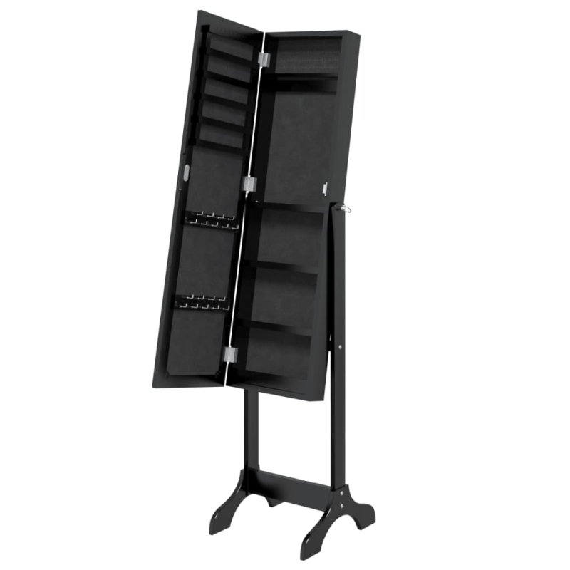 Standspiegel Schwarz 34x37x146 cm