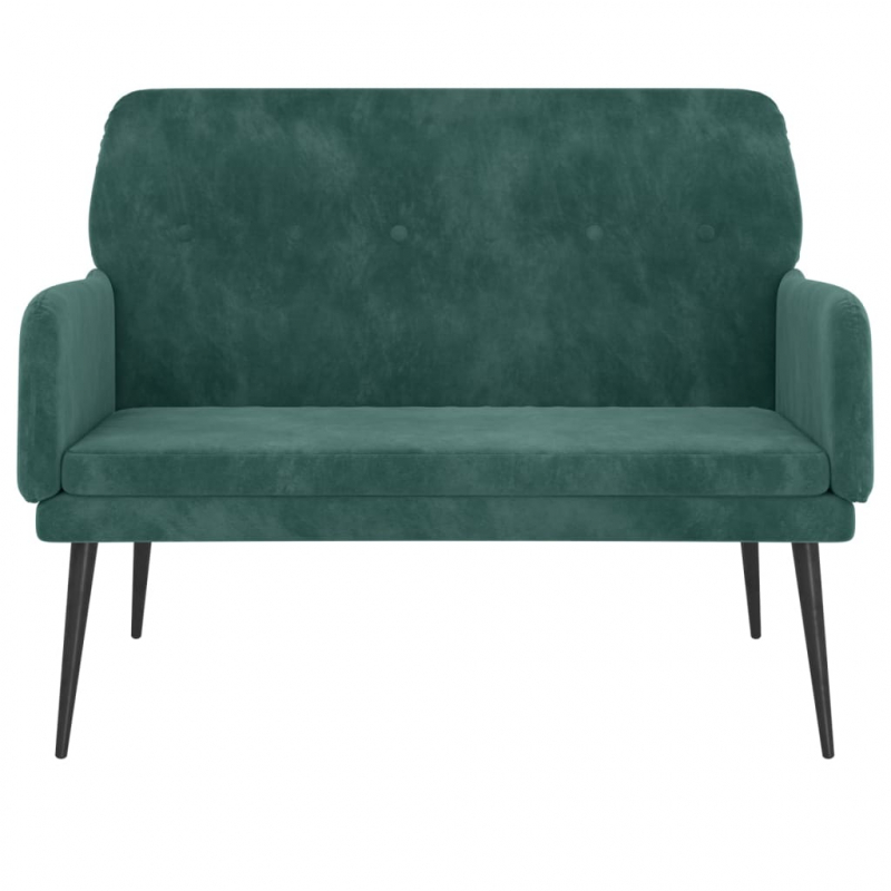 Sitzbank Dunkelgrün 108x79x79 cm Samt