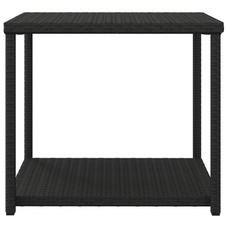 Beistelltisch Schwarz 55x45x49 cm Poly Rattan