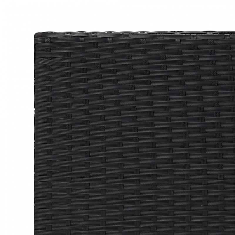 Beistelltisch Schwarz 55x45x49 cm Poly Rattan