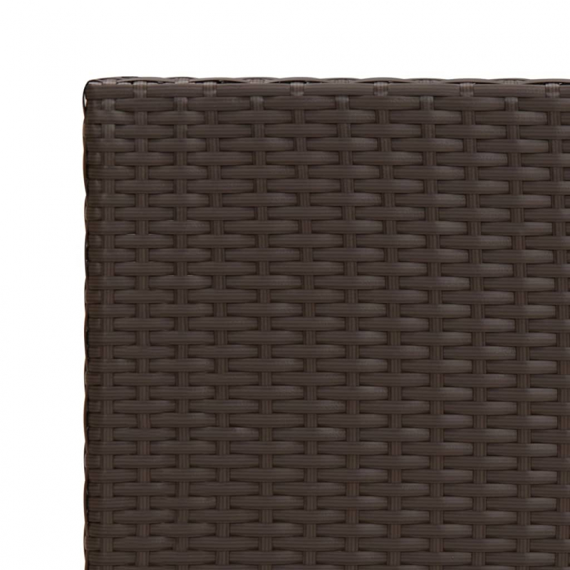 Beistelltisch Braun 55x45x49 cm Poly Rattan