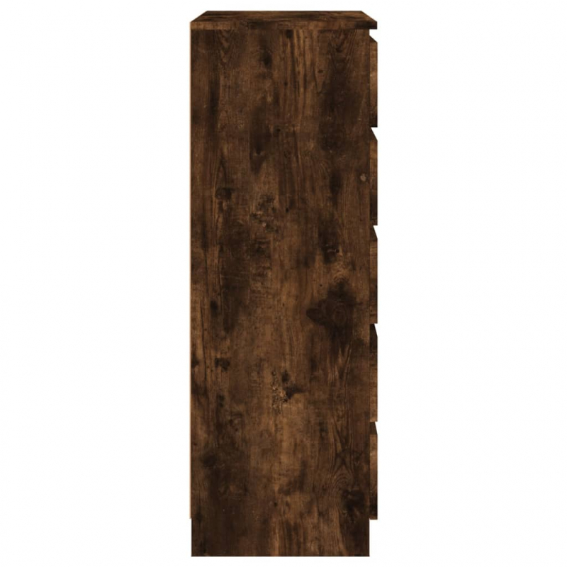 Schubladenschrank Räuchereiche 60x36x103 cm Holzwerkstoff