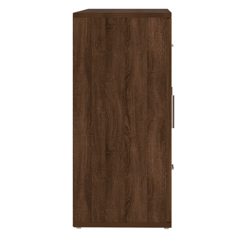 Sideboard Braun Eichen-Optik 91x29,5x65 cm Holzwerkstoff