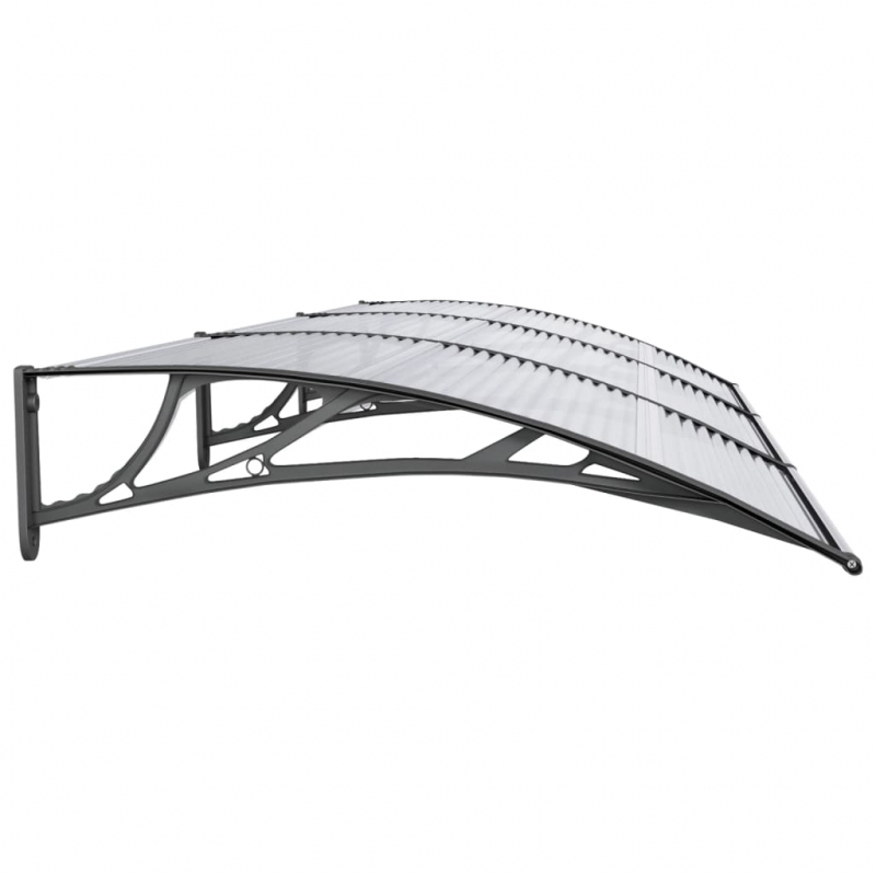 Türvordach Schwarz 300x100 cm Polycarbonat