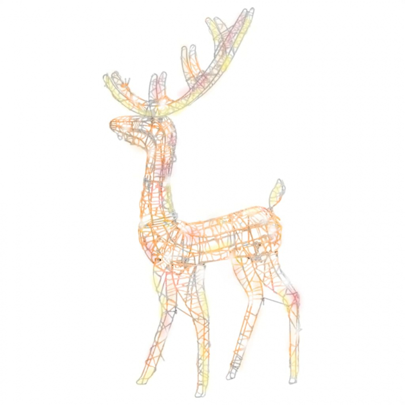 Rentier Weihnachtsdekoration Acryl 2 Stk. 120 cm Mehrfarbig