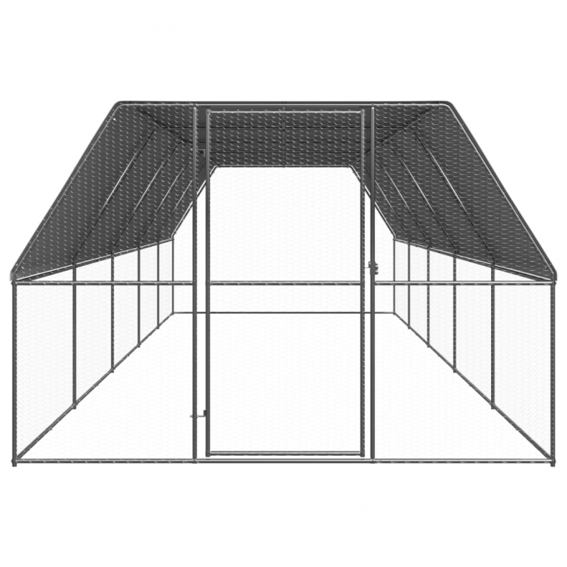 Outdoor-Hühnerkäfig 3x10x2 m Verzinkter Stahl