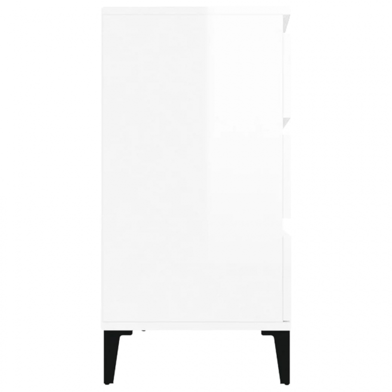 Sideboard Hochglanz-Weiß 60x35x70 cm Holzwerkstoff