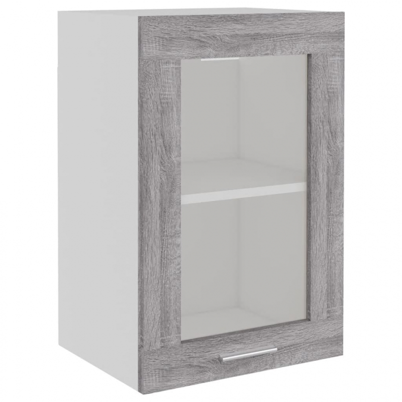 Hängeschrank Glas Grau Sonoma 40x31x60 cm Holzwerkstoff