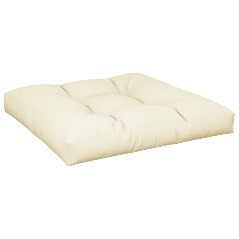 Palettenkissen Creme 80x80x12 cm Stoff